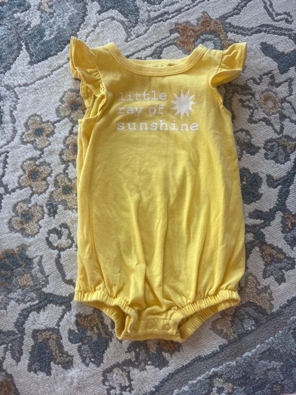 Cat & Jack Yellow Ruffle Sleeve Sun One-Piece